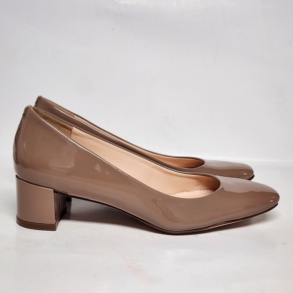 J  Crew deep blush patent block heel pump, 6 women’s size - Picture 4 of 9